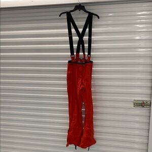Spyder Red and Black Jumpsuit with Textured Details